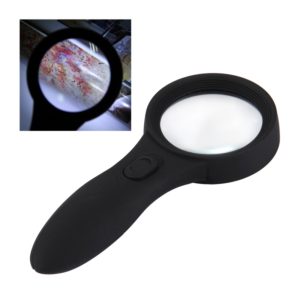 600559 4X Visual Magnifier with LED Light for Tablet & Mobile Phone Repair / Aid / Seniors, with Currency Detecting Function(Black) (OEM)