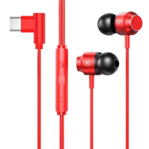 TS902 Metal In-Ear USB-C / Type-C Game Earphone, Cable Length: 1.2m(Red) (OEM)