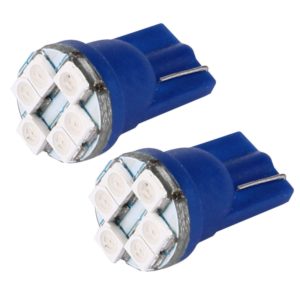 T10 Blue 6 LED Vehicle Car Signal Light Bulb (Pair) (OEM)