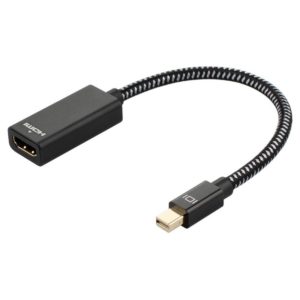 Mini DP to 1080P HD HDMI PP Yarn Woven Net Adapter Cable (Black) (OEM)