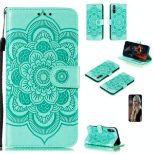 For Huawei Enjoy 10e Mandala Embossing Pattern Horizontal Flip PU Leather Case with Holder & Card Slots & Walle & Lanyard(Green) (OEM)
