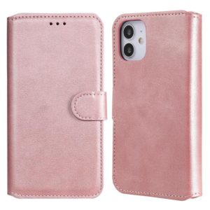 For iPhone 12 mini Classic Calf Texture PU + TPU Horizontal Flip Leather Case, with Holder & Card Slots & Wallet(Rose Gold) (OEM)