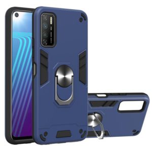 For Infinix Note 7 Lite Armour Series PC + TPU Protective Case with Ring Holder(Royal Blue) (idewei) (OEM)