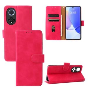 For Huawei nova 9 Skin Feel Magnetic Buckle Calf Texture PU Phone Case(Rose Red) (OEM)