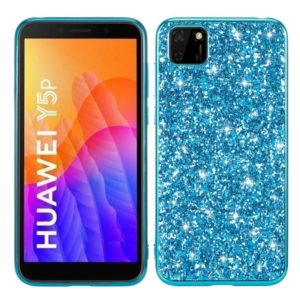 For Huawei Y5P Glitter Powder Shockproof TPU Protective Case(Blue) (OEM)