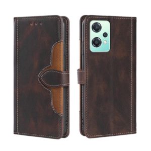 For OnePlus Nord CE 2 Lite 5G Skin Feel Magnetic Buckle Leather Phone Case(Brown) (OEM)