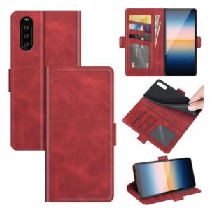 For Sony Xperia 10 III Dual-side Magnetic Buckle Horizontal Flip Leather Case with Holder & Card Slots & Wallet(Red) (OEM)