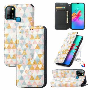 For Infinix Smart 5 Colorful Magnetic Horizontal Flip Leather Phone Case with Holder & Card Slot & Wallet(Rhombus) (OEM)