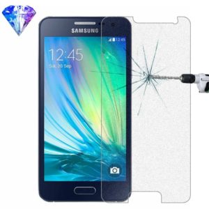 LOPURS Silver Diamond 0.26mm 9H+ Surface Hardness 2.5D Explosion-proof Tempered Glass Film for Galaxy A3 / A300 (OEM)