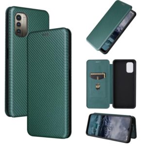 For Nokia G11 / G21 Carbon Fiber Texture Leather Phone Case(Green) (OEM)