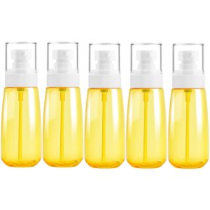 5 PCS Travel Plastic Bottles Leak Proof Portable Travel Accessories Small Bottles Containers, 100ml(Yellow) (OEM)