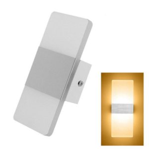Right Angle White LED Bedroom Bedside Wall Aisle Balcony Wall Lamp, Size:29×11cm(Warm Light) (OEM)
