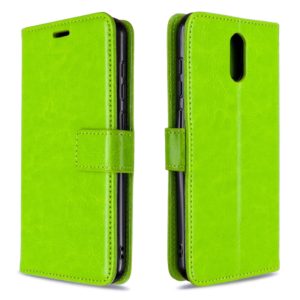 For Nokia 2.3 Crazy Horse Texture Horizontal Flip Leather Case with Holder & Card Slots & Wallet & Photo Frame(Green) (OEM)