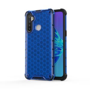 For OPPO Realme C3 Shockproof Honeycomb PC + TPU Case(Blue) (OEM)