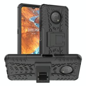 For Nokia G300 Tire Texture TPU + PC Phone Case with Holder(Black) (OEM)