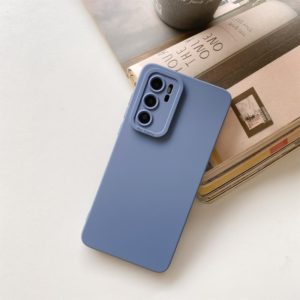 For Huawei P30 Pro Straight Side Liquid Silicone Phone Case(Blue) (OEM)