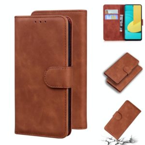 For LG Stylo 7 5G Skin Feel Pure Color Flip Leather Phone Case(Brown) (OEM)