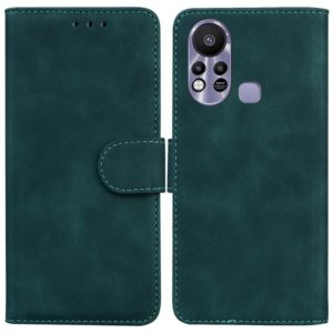 For Infinix Hot 11s X6812 Skin Feel Pure Color Flip Leather Phone Case(Green) (OEM)