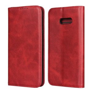 For LG V50S ThinQ 5G Calf Texture Magnetic Horizontal Flip Leather Case with Holder & Card Slots & Wallet(Red) (OEM)