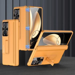 For Honor Magic V 5G GKK Magnetic Hinge Full Coverage Phone Case(Orange) (GKK) (OEM)