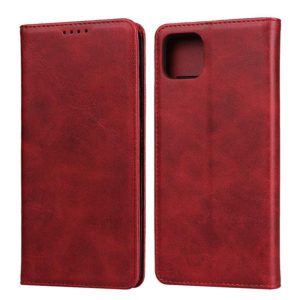 For Google Pixel 4 XL Calf Texture Magnetic Horizontal Flip Leather Case with Holder & Card Slots & Wallet(Red) (OEM)