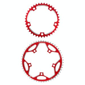 WEST BIKING 2-Piece 53t-39t Road Bike Aluminum Alloy Gear(Red) (WEST BIKING) (OEM)