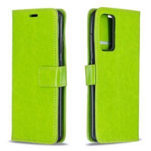 For Motorola Moto G100 Crazy Horse Texture Horizontal Flip Leather Case with Holder & Card Slots & Wallet & Photo Frame(Green) (OEM)