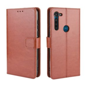 For Motorola Moto G8 Power Retro Crazy Horse Texture Horizontal Flip Leather Case , with Holder & Card Slots & Photo Frame(Brown) (OEM)
