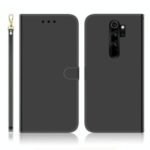 For Xiaomi Redmi Note 8 Pro Imitated Mirror Surface Horizontal Flip Leather Case with Holder & Card Slots & Wallet & Lanyard(Black) (OEM)