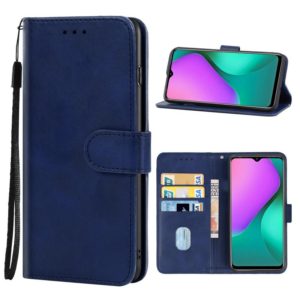 Leather Phone Case For Infinix Hot 10 Play(Blue) (OEM)