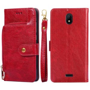 For Nokia C100 Zipper Bag Leather Phone Case(Red) (OEM)