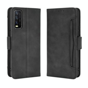 For VIVO Y20 2020/ Y20i Wallet Style Skin Feel Calf Pattern Leather Case，with Separate Card Slot(Black) (OEM)