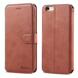 For iPhone 6 / 6s AZNS Calf Texture Magnetic Horizontal Flip PU Leather Case with Holder & Card Slots & Photo Frame(Brown) (AZNS) (OEM)