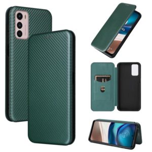 For Motorola Moto G42 Carbon Fiber Texture Leather Phone Case(Green) (OEM)