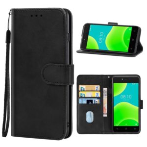 Leather Phone Case For Wiko Y50 / Sunny4(Black) (OEM)
