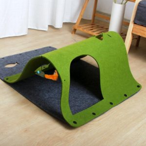 DIY Combination Felt Cat Tunnel Cat Litter, Specification: 44x60cm(Green) (OEM)