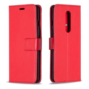 For OnePlus 8 Crazy Horse Texture Horizontal Flip Leather Case with Holder & Card Slots & Wallet & Photo Frame(Red) (OEM)