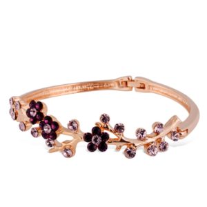 Fashion Plum Style Crystal Alloy Bracelet(Rose Gold) (OEM)