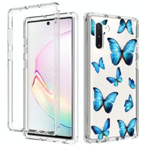 For Samsung Galaxy Note 10 2 in 1 High Transparent Painted Shockproof PC + TPU Protective Case(Blue Butterfly) (OEM)