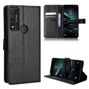 For TCL 4X 5G / T601DL Diamond Texture Leather Phone Case(Black) (OEM)