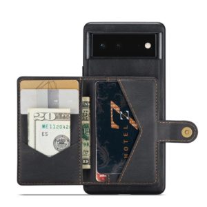 For Google Pixel 6A JEEHOOD Retro Magnetic Detachable Phone Case(Black) (JEEHOOD) (OEM)