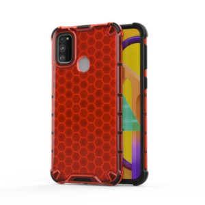 For Galaxy M30s Shockproof Honeycomb PC + TPU Case(Red) (OEM)