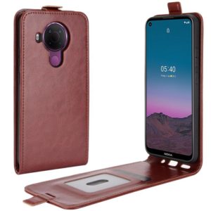 For Nokia 5.4 R64 Texture Single Vertical Flip Leather Protective Case with Card Slots & Photo Frame(Brown) (OEM)