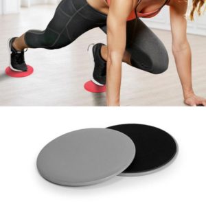 Pilates Yoga Sliding Plate Home Sports Abs Cocked Butt Fitness Foot Sliding Plate(Gray) (OEM)