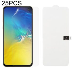 25 PCS Soft Hydrogel Film Full Cover Front Protector with Alcohol Cotton + Scratch Card for Galaxy S10 E (OEM)