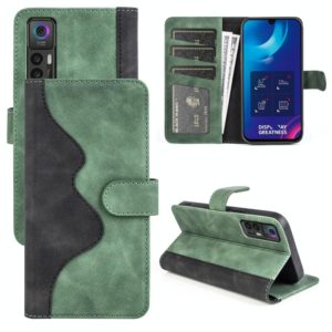 For TCL 30 5G / 30 / 30+ Stitching Horizontal Flip Leather Phone Case(Green) (OEM)