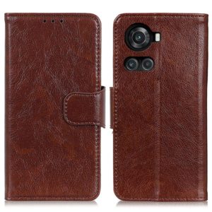 For OnePlus Ace / 10R Nappa Texture Horizontal Flip Leather Phone Case(Brown) (OEM)