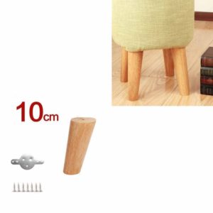 Solid Wood Sofa Foot Table Leg Cabinet Foot Furniture Chair Heightening Pad, Size:10 cm, Style:Tilt(Wood Color) (OEM)