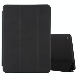 For iPad 10.2 Horizontal Flip Smart Leather Case with Three-folding Holder(Black) (OEM)