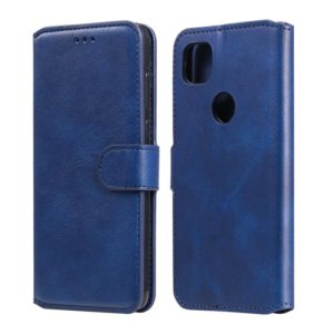 For Google Pixel 4a Classic Calf Texture PU + TPU Horizontal Flip Leather Case, with Holder & Card Slots & Wallet(Blue) (OEM)